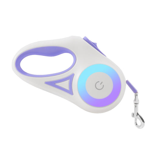 Retractable Dog Leash with Built-in LED Light for Safety
