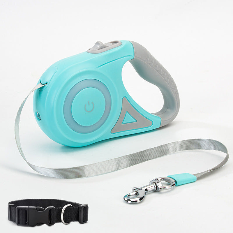 Retractable Dog Leash with Built-in LED Light for Safety