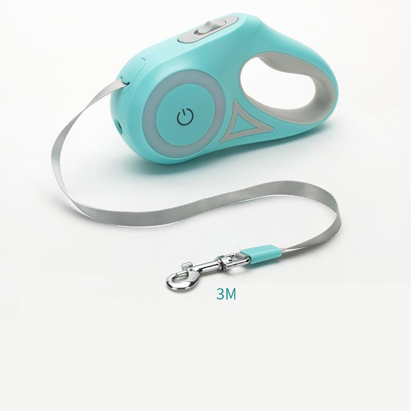 Retractable Dog Leash with Built-in LED Light for Safety