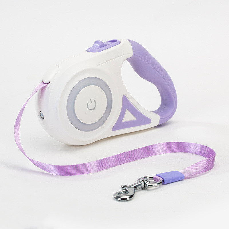 Retractable Dog Leash with Built-in LED Light for Safety
